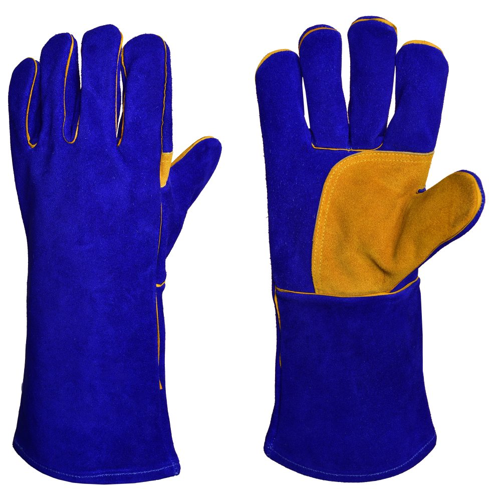 PREMIUM BLUE WELDING GLOVES WITH PALM