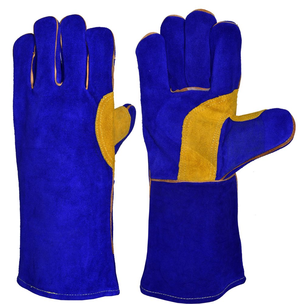 PREMIUM BLUE WELDING GLOVES WITH PALM