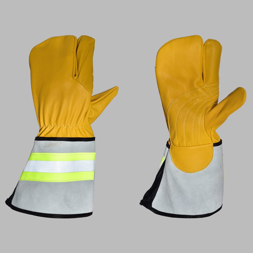 PREMIUM COW/SHEEP GRAIN MUSTARD LEATHER LINES MAN GLOVES