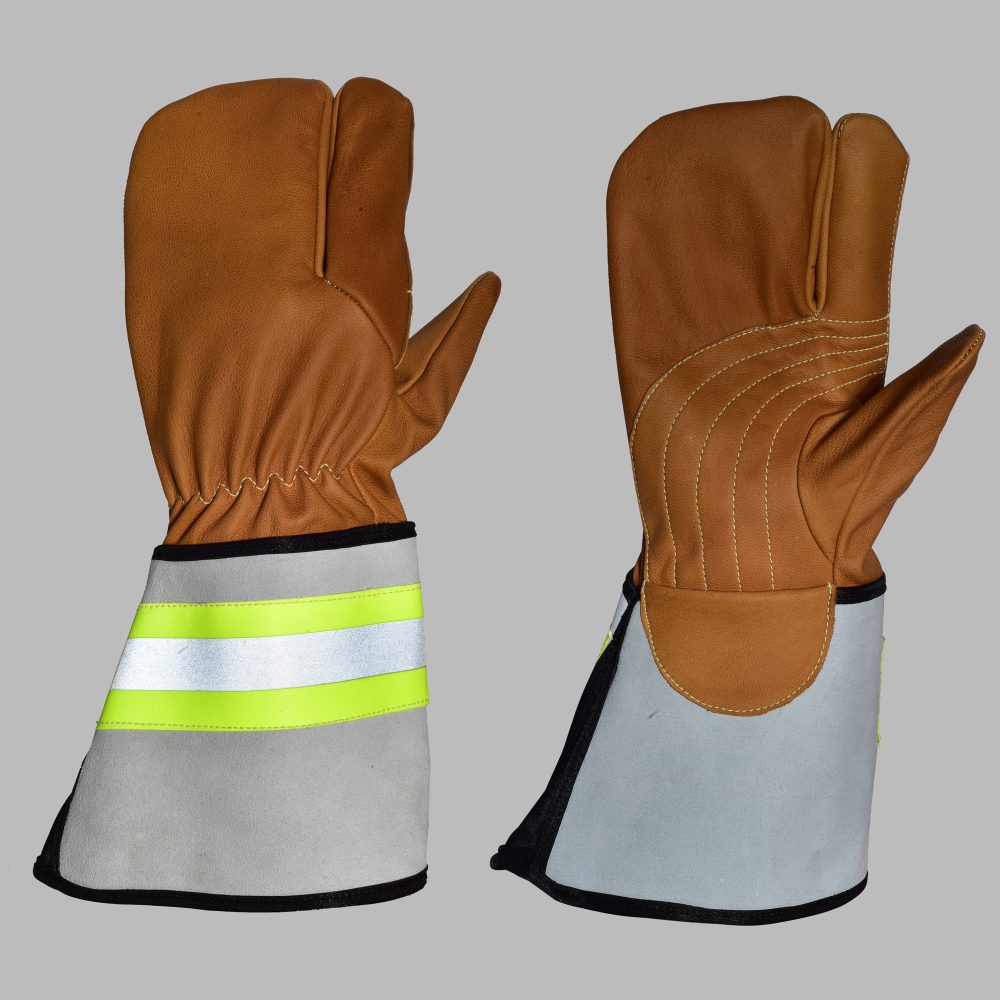 PREMIUM COW/SHEEP BROWN LEATHER LINES MAN GLOVES