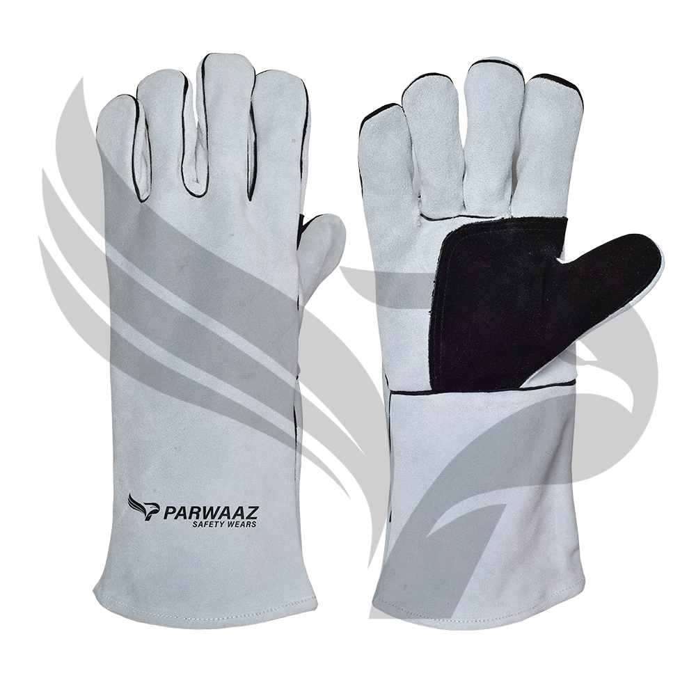 White and Black Welding Gloves