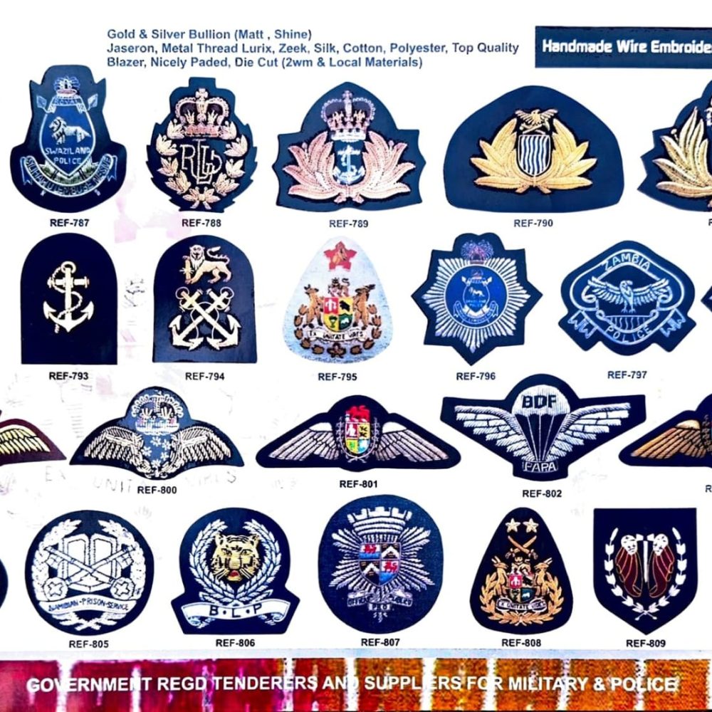 Handmade Wire Embroidered Badges